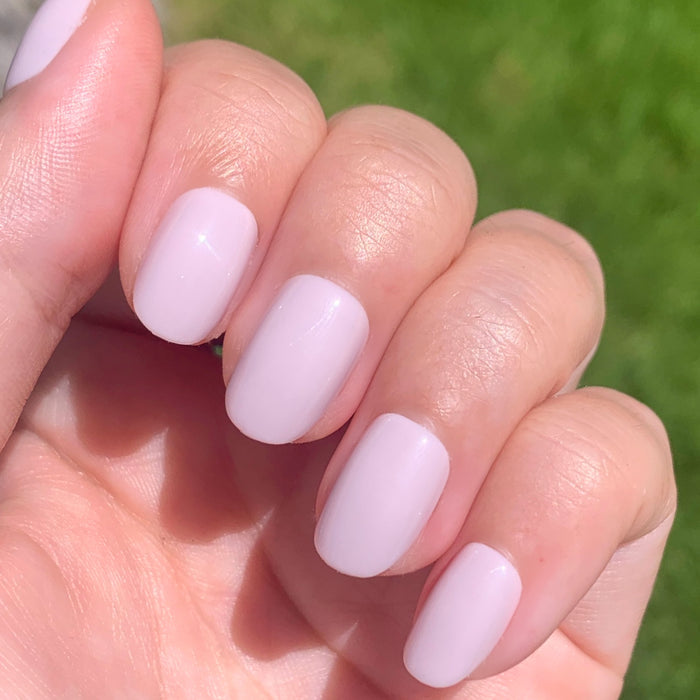 The Usual | Round | Extra Short neutral lavender grey extra short round press on nails for easy at home manicure