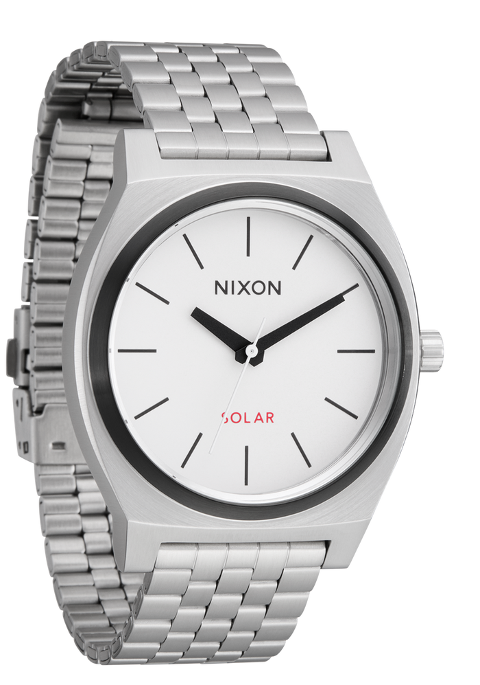 Time Teller Solar - Silver / White Lume