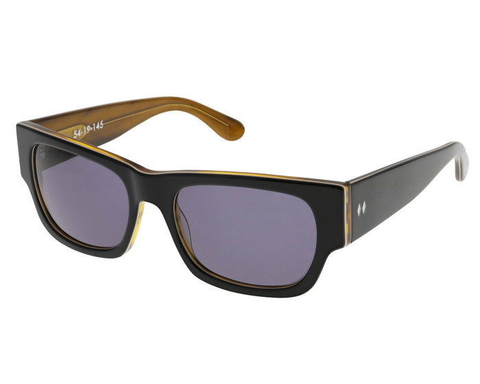 Tres Noir - Tio - Black + Honey w/ Smoke Lens - Angled
