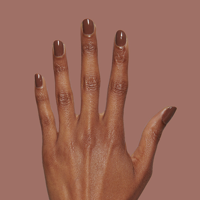 Tip Your Barista | Dark espresso brown long-lasting nail polish on natural nails for a polished mani look