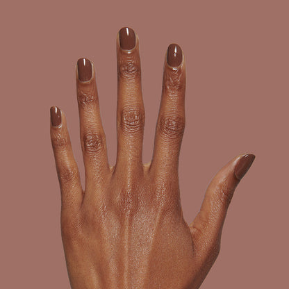 Tip Your Barista | Dark espresso brown long-lasting nail polish on natural nails for a polished mani look