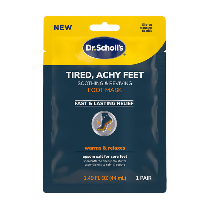 Dr. Scholl's foot mask package for tired, achy feet, soothing & reviving, 1 pair