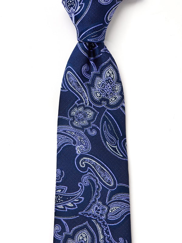 Torino All Over Dark Blue Silk Tie