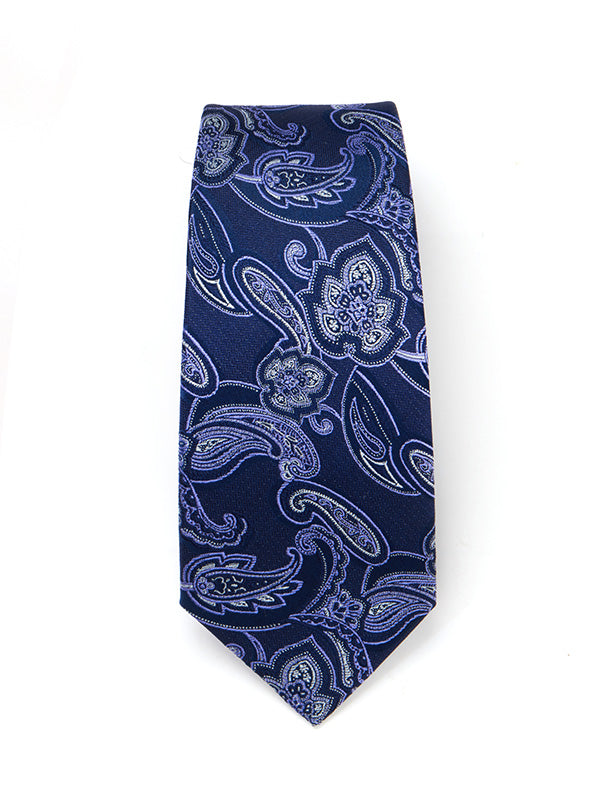 Torino All Over Dark Blue Silk Tie