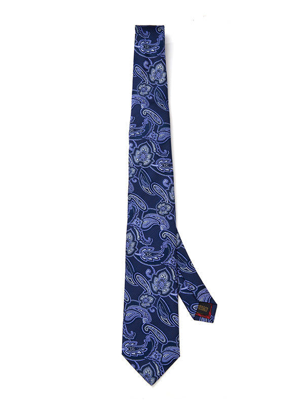 Torino All Over Dark Blue Silk Tie