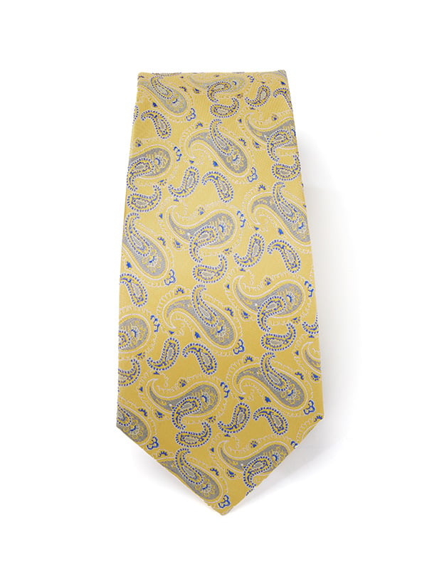 Torino All Over Dark Gold Silk Tie