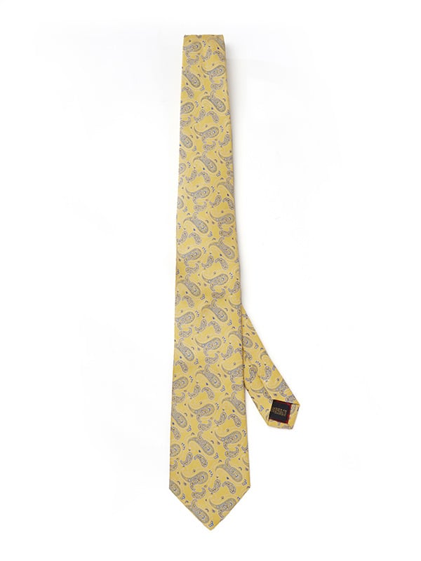 Torino All Over Dark Gold Silk Tie