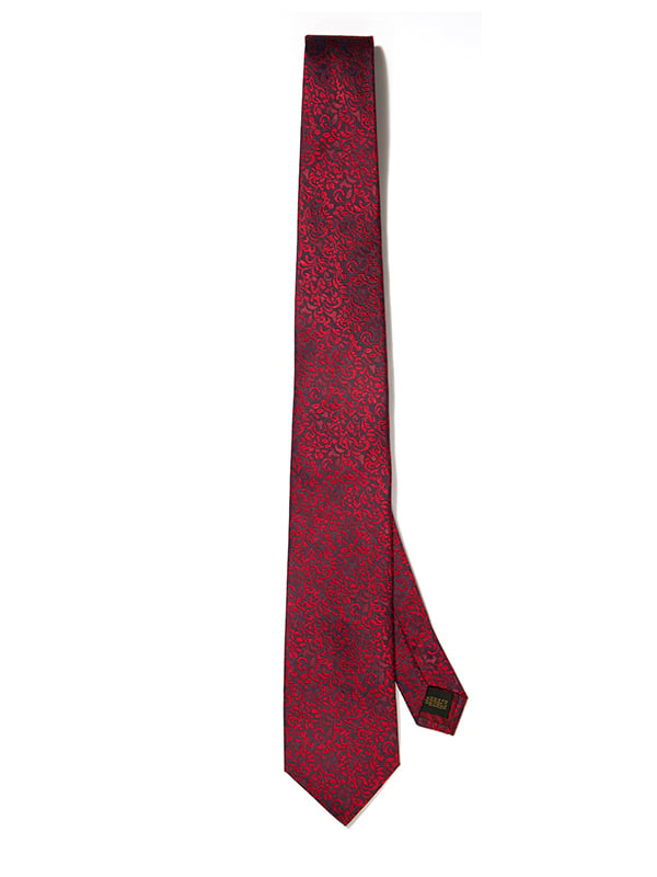 Torino All Over Dark Maroon Silk Tie