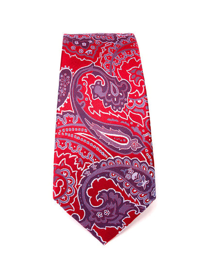 Torino All Over Medium Maroon Silk Tie