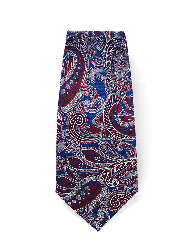 Torino All Over Medium Maroon Silk Tie