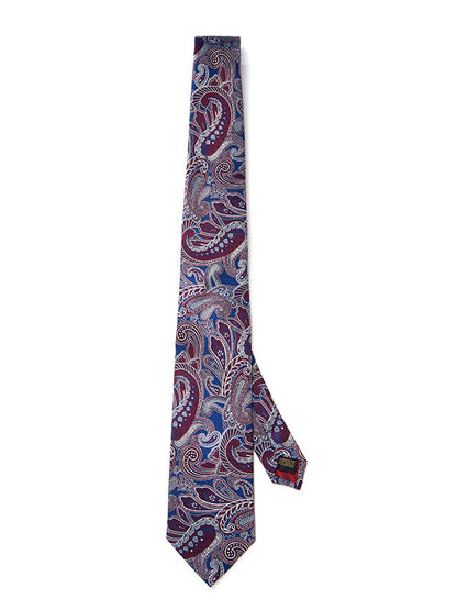 Torino All Over Medium Maroon Silk Tie