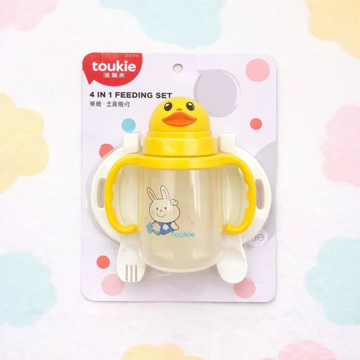 Toukie - 4 Pieces - Feeding Set - Yellow - Duck