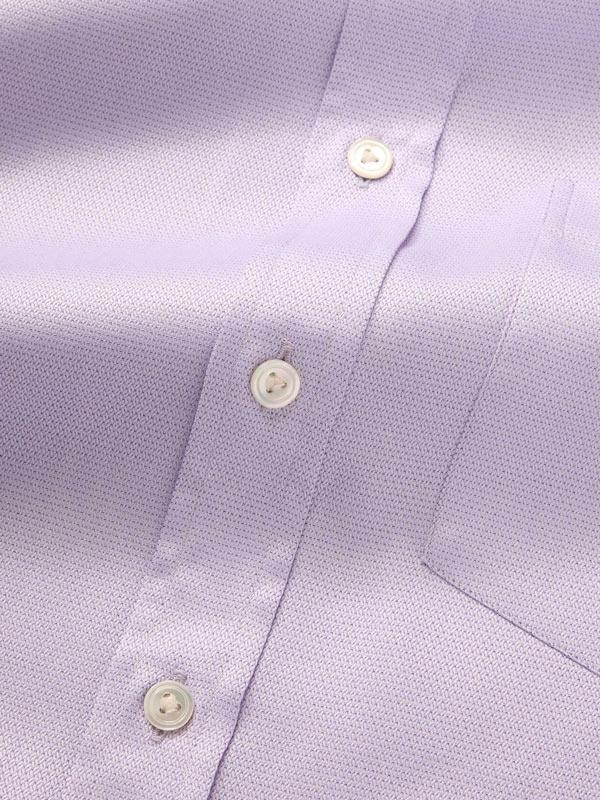 Tramonti Lilac Solid Full Sleeve Single Cuff Classic Fit Classic Formal Two Ply Mercerized Cotton Shirt