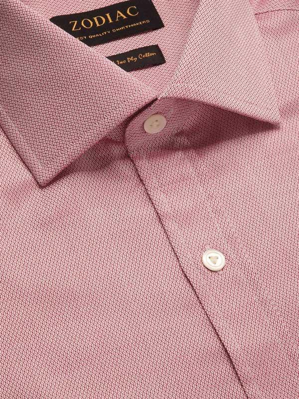 Tramonti Rose Solid Full Sleeve Single Cuff Classic Fit Classic Formal Two Ply Mercerized Cotton Shirt