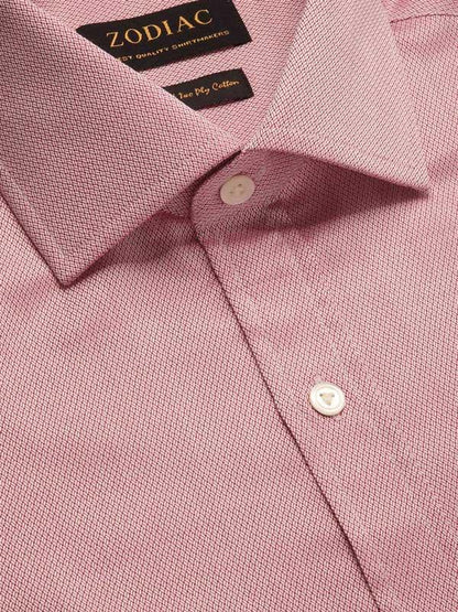 Tramonti Rose Solid Full Sleeve Single Cuff Classic Fit Classic Formal Two Ply Mercerized Cotton Shirt