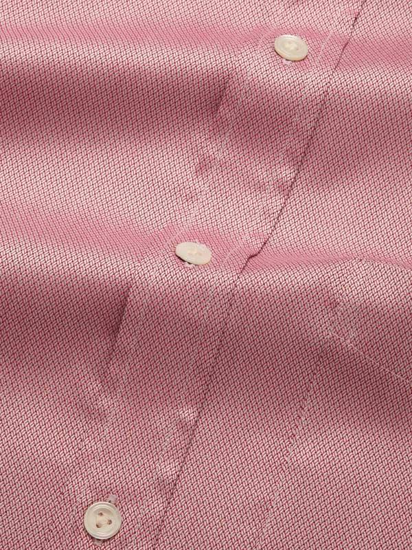 Tramonti Rose Solid Full Sleeve Single Cuff Classic Fit Classic Formal Two Ply Mercerized Cotton Shirt