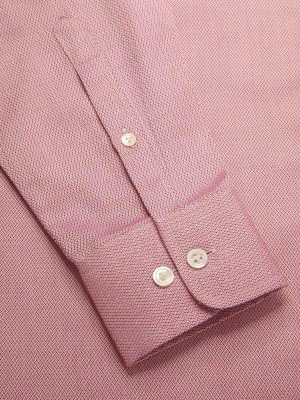 Tramonti Rose Solid Full Sleeve Single Cuff Classic Fit Classic Formal Two Ply Mercerized Cotton Shirt