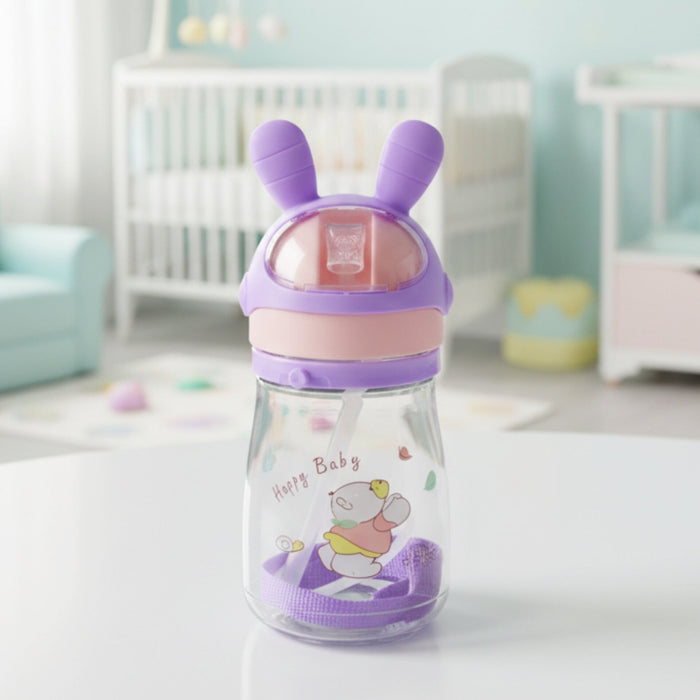 Turtle Bear - Straw Sippy Cup - Purple