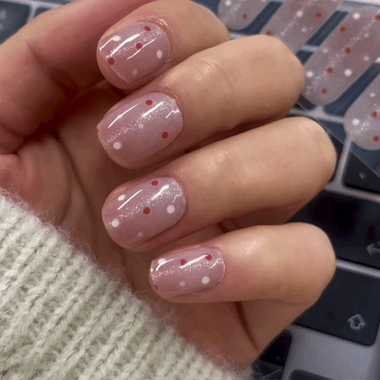 UV-free gel nail Pink Dot