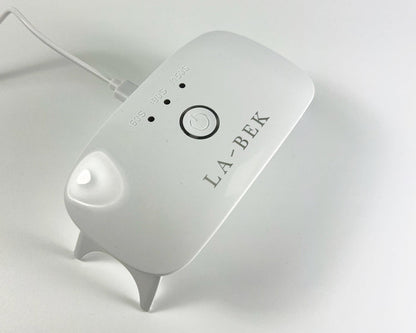LA-BEK UV LED Lamp folded flat, showing the compact top view