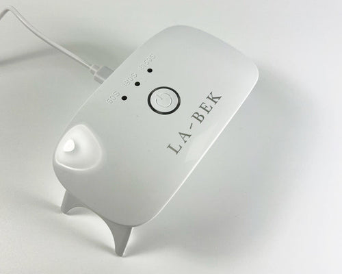 LA-BEK UV LED Lamp folded flat, showing the compact top view