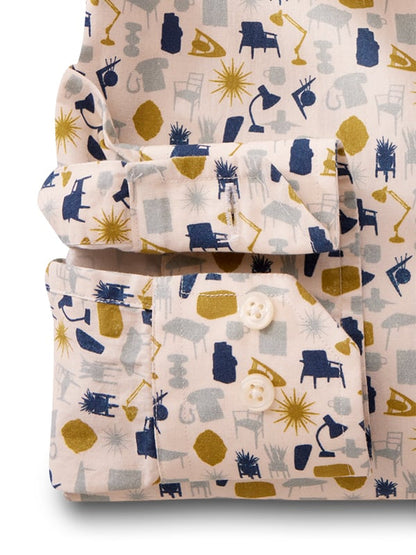 Vardy Green Printed Full Sleeve Tailored Fit Casual Cotton Shirt
