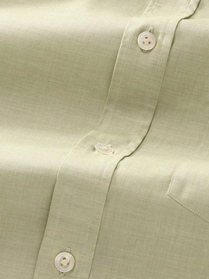 Venete  Mint Solid Half Sleeve Classic Fit Semi Formal Super Fine Cotton Shirt