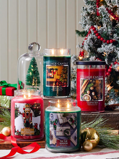 Village Candle - Tis The Season - Large Glass Dome