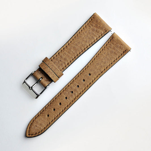 vario natural grain german leather with quick release watch strap