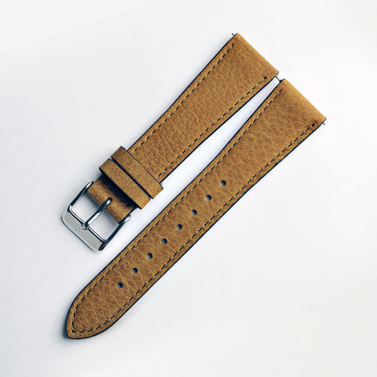 vario natural grain german leather with quick release watch strap