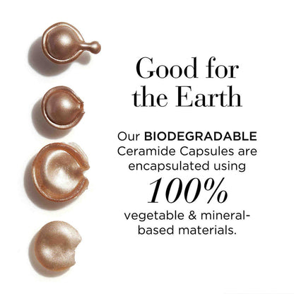 Good for the earth. Our biodegradable ceramide capsules are encapsulated used 100% vegetable and mineral based materials.