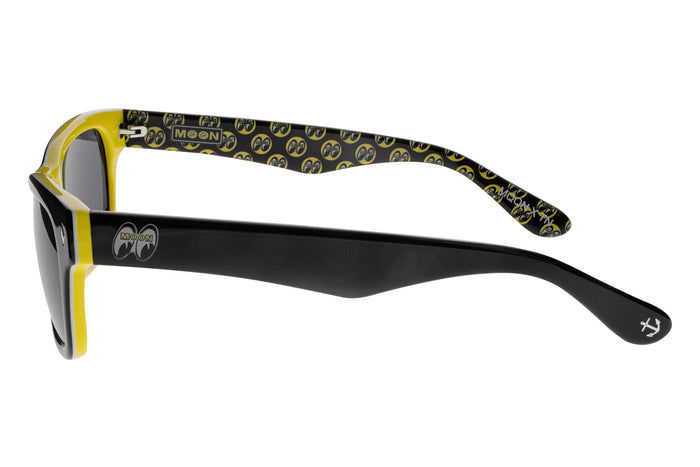 Waycooler - Mooneyes x Tres Noir - Black + Yellow - Polarized Smoke Lens Side
