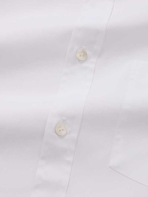 White Solid Full Sleeve Single Cuff Classic Fit Classic Formal Two Ply Mercerized Premium Cotton Shirt
