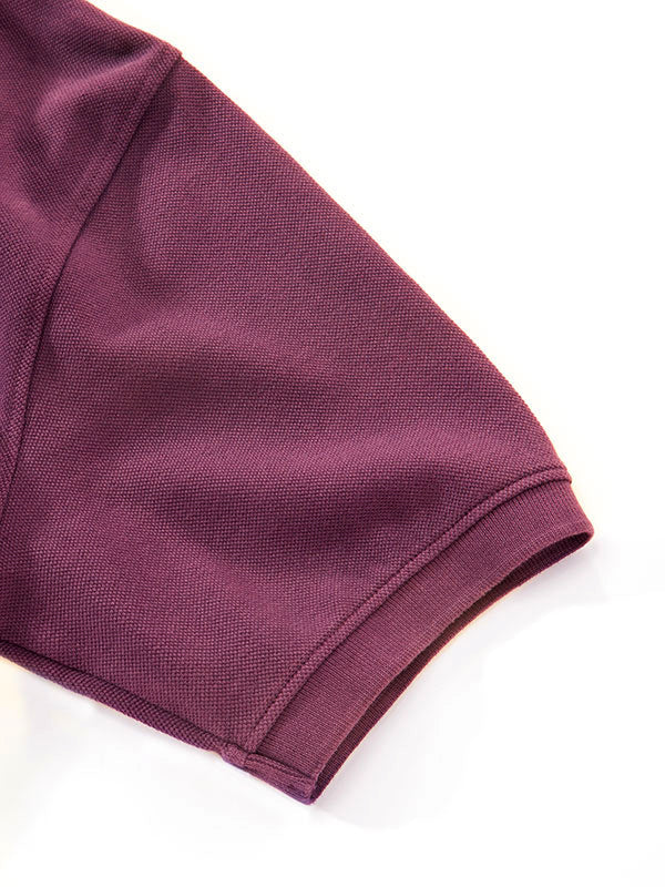 z3 Polo Garment Dyed Magenta Solid Tailored Fit Casual Cotton T-Shirt