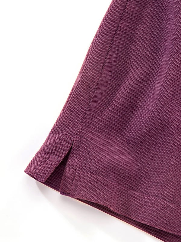 z3 Polo Garment Dyed Magenta Solid Tailored Fit Casual Cotton T-Shirt