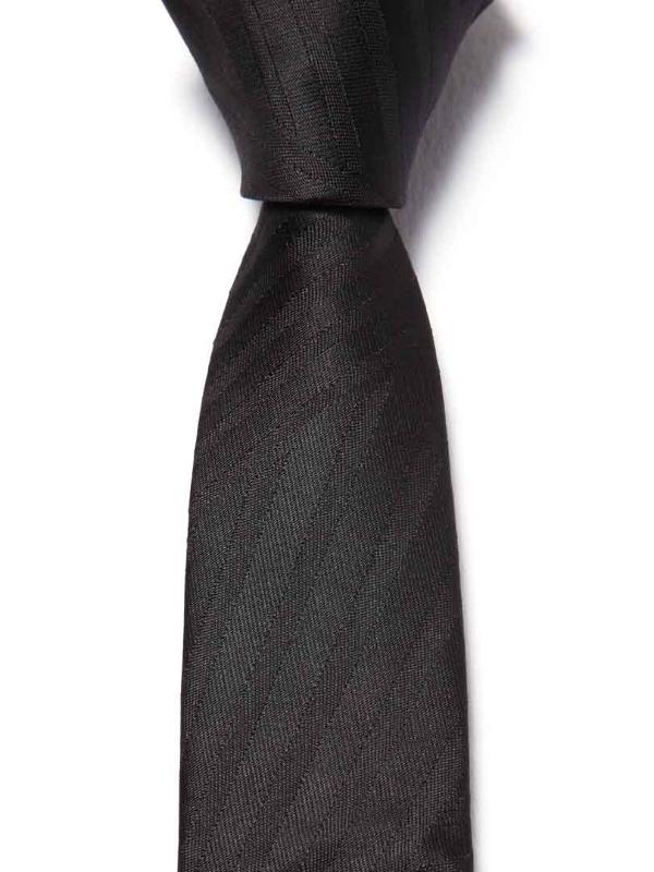 ZOD! Structure Black Microfibre Tie